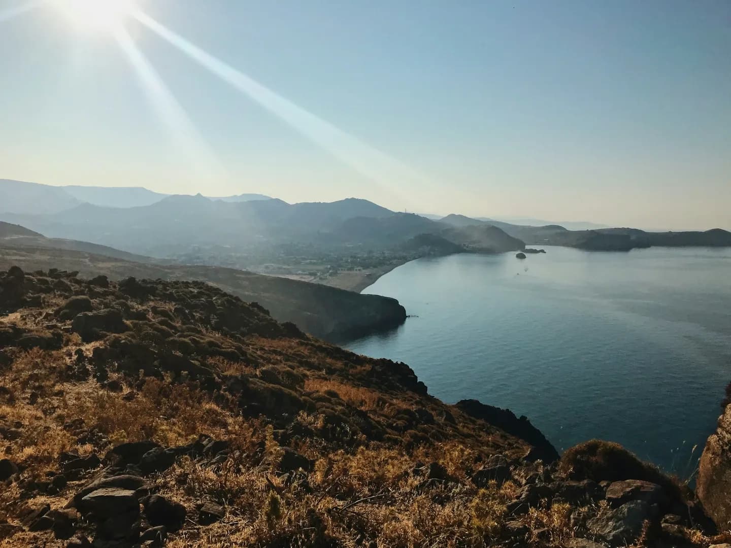 Beach on the western coast of Lesvos, Greece