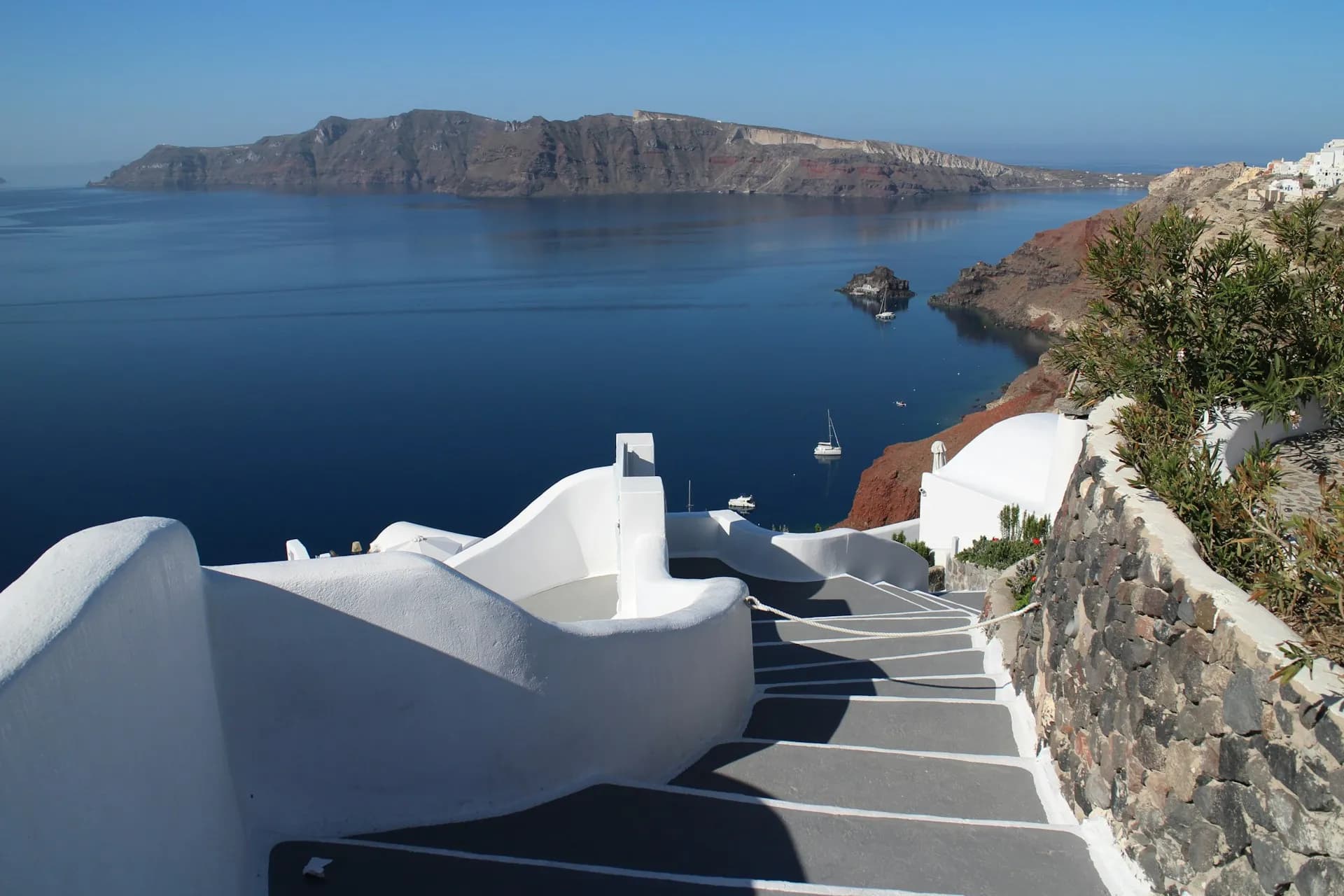 The steps to paradise in Santorini