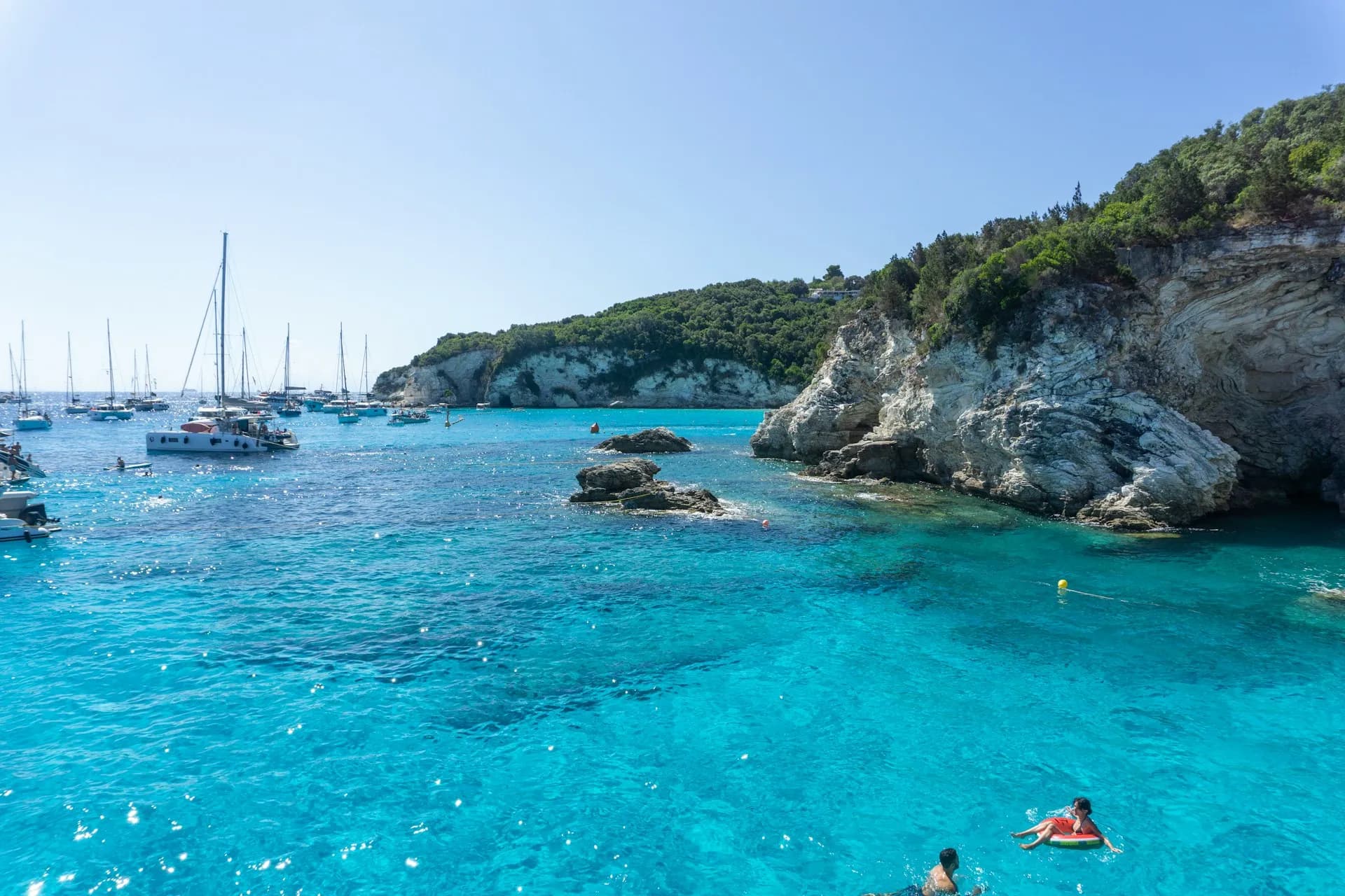 Parga town and its Venetian castle on the coast of Epirus, Greece
